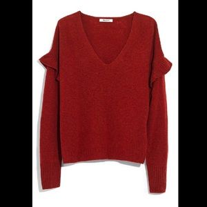 Madewell Ruffled Stitch-Play Pullover Sweater